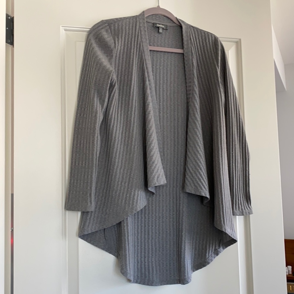 Neiman Marcus Gray Sweater Duster